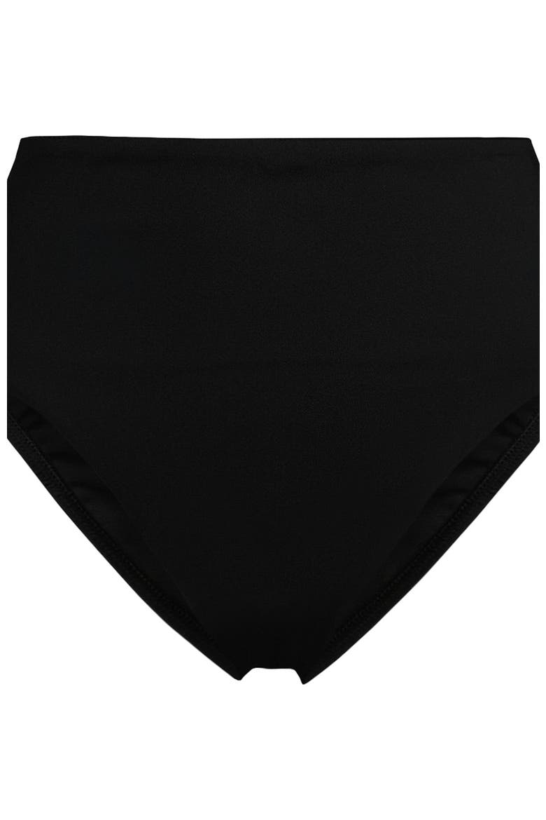 Cheeky High Waisted Bikini Bottoms, Alternate, color, Black