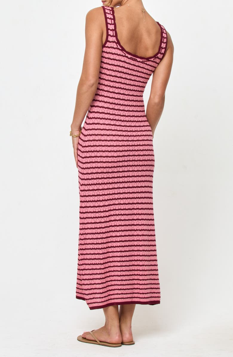 LSPACE Rosalie Maxi Cover-Up Dress, Alternate, color, Strawberry Stripe