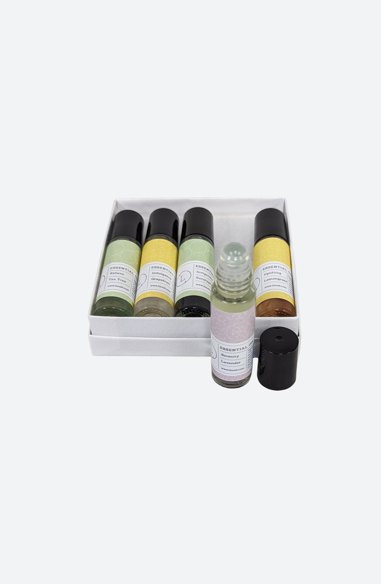 Lizush Essential Oils Roll-On with Crystals Set, Main, color, NO COLOR