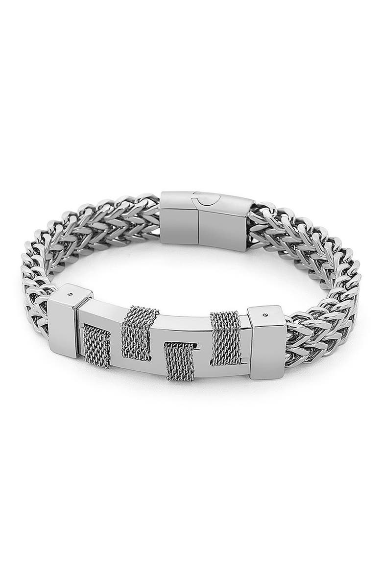 Men's Theo Titanium Bracelet, Main, color, SILVER