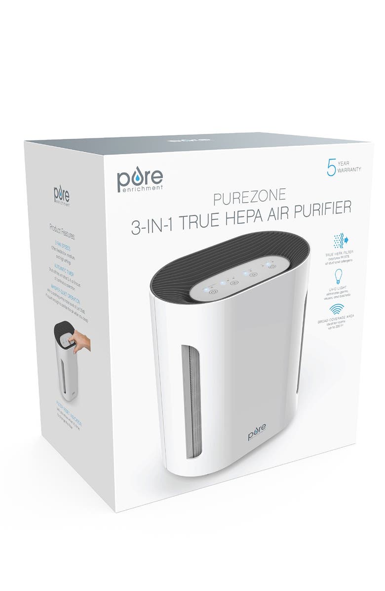PURE ENRICHMENT PureZone 3-in-1 True HEPA Air Purifier, Alternate, color, White