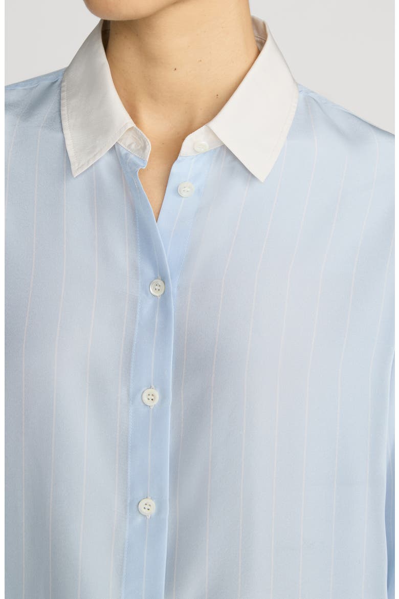 The Standard Stripe Silk Shirt, Alternate, color, SKY BLUE STRIPE