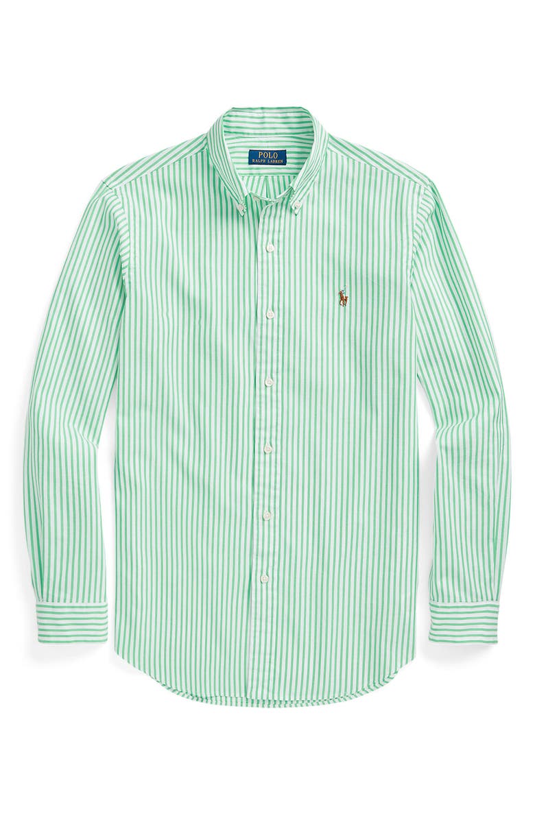 Polo Ralph Lauren Stripe Stretch Cotton Oxford Button-Down Shirt, Alternate, color, 