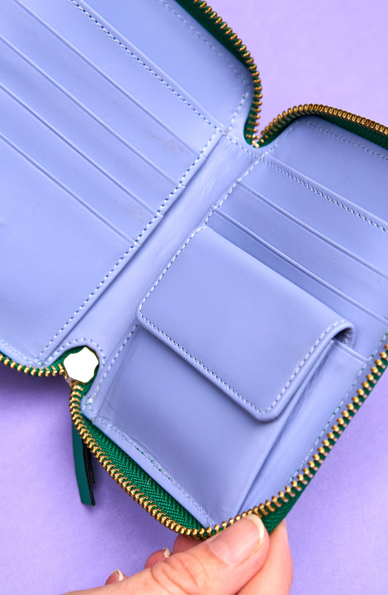 Tusk Joy Zip Around Wallet, Alternate, color, Emerald