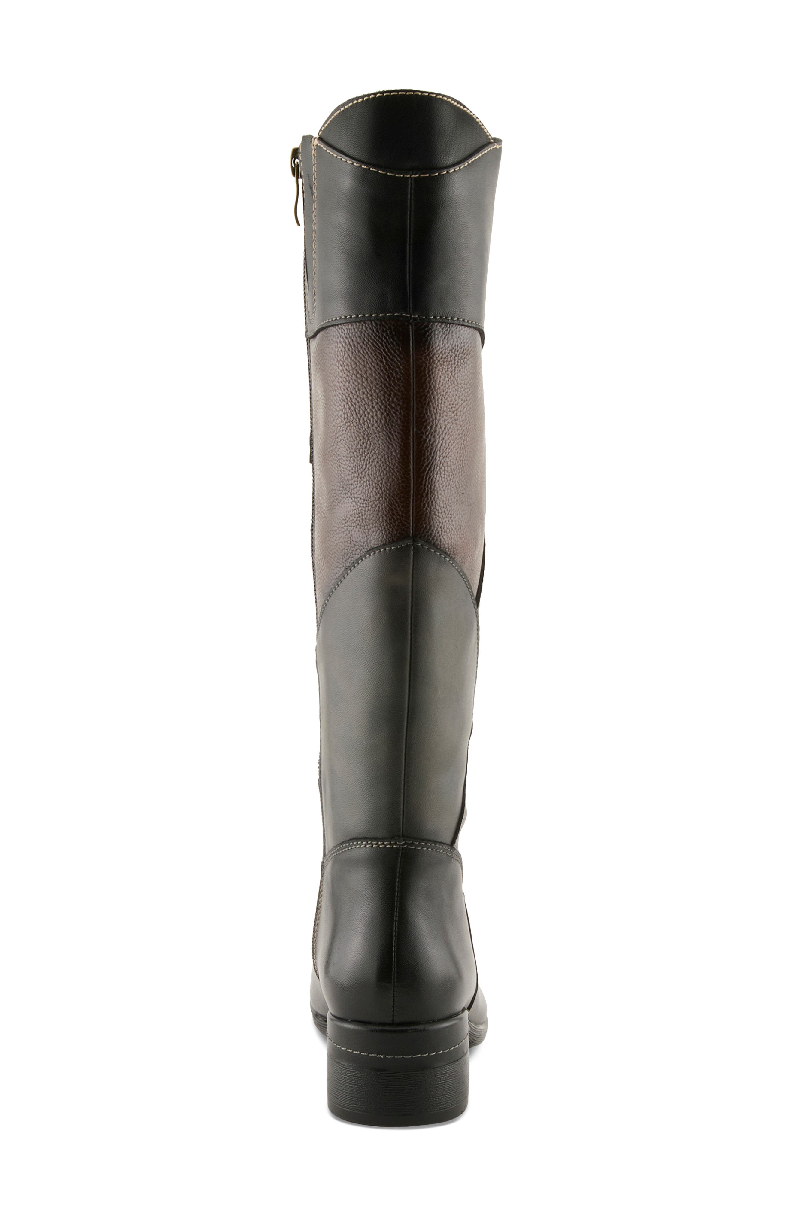 Spring Step Patchwork Knee High Boot, Alternate, color, Black Multi
