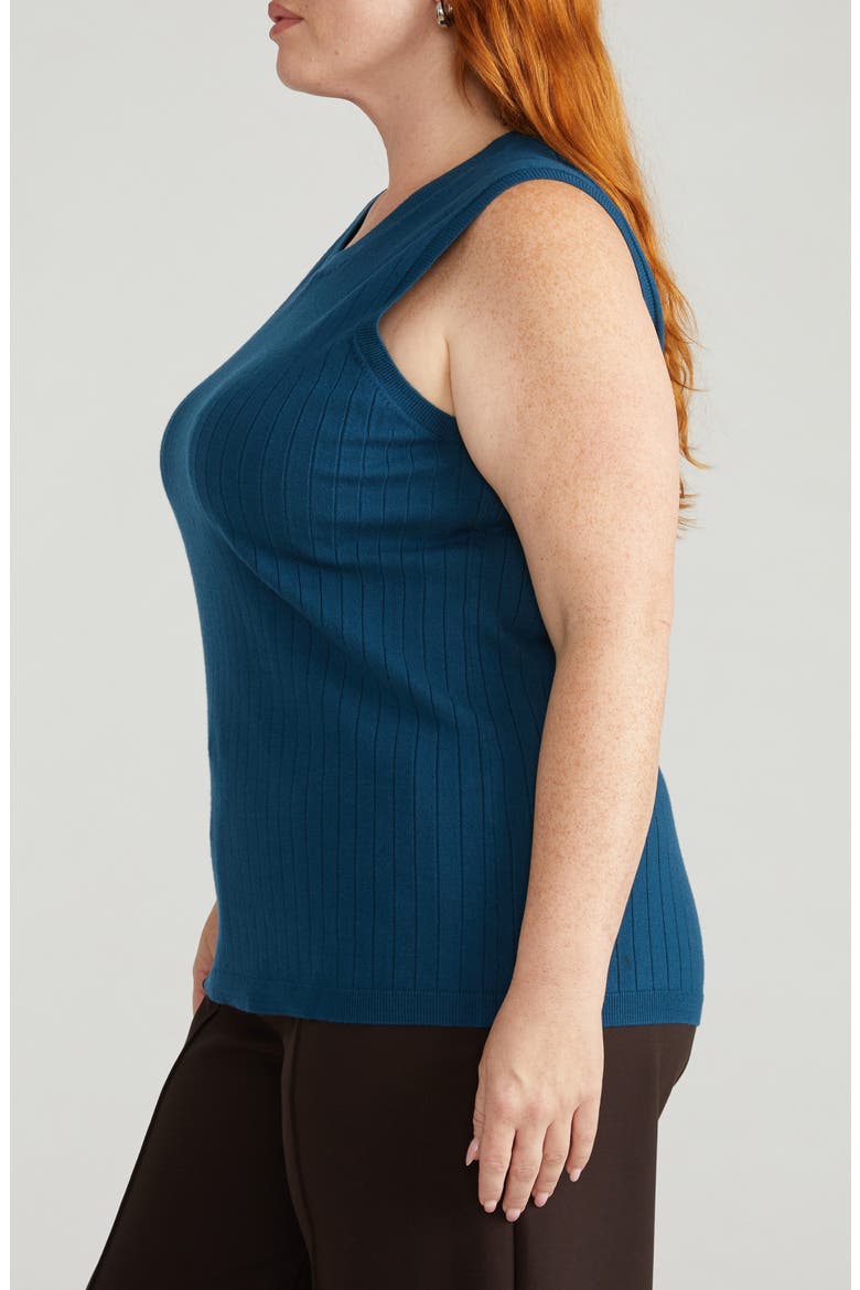 Workwear Rib Sweater Vest, Alternate, color, DEEP TEAL