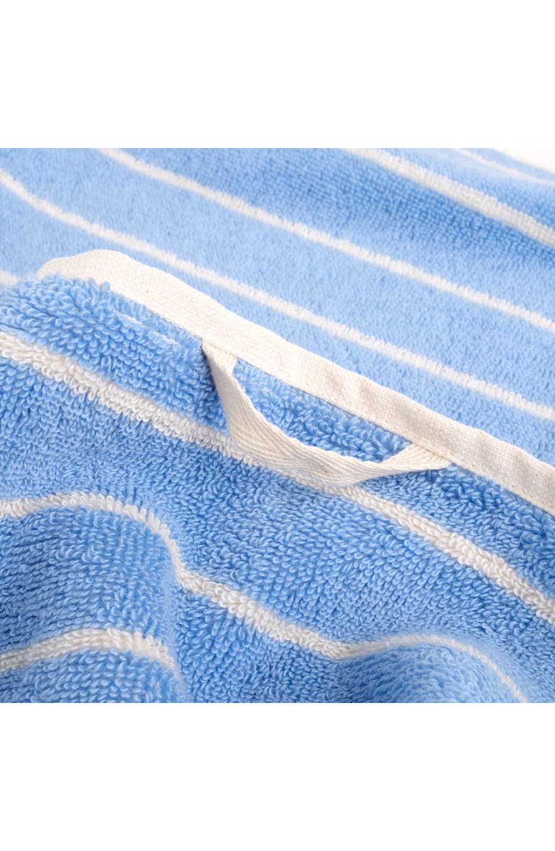 Zsa Zsa Zsu Solid Wide Striped Yarn-Dyed 100% Cotton Towel 3-Pcs Set, Alternate, color, Baby Blue