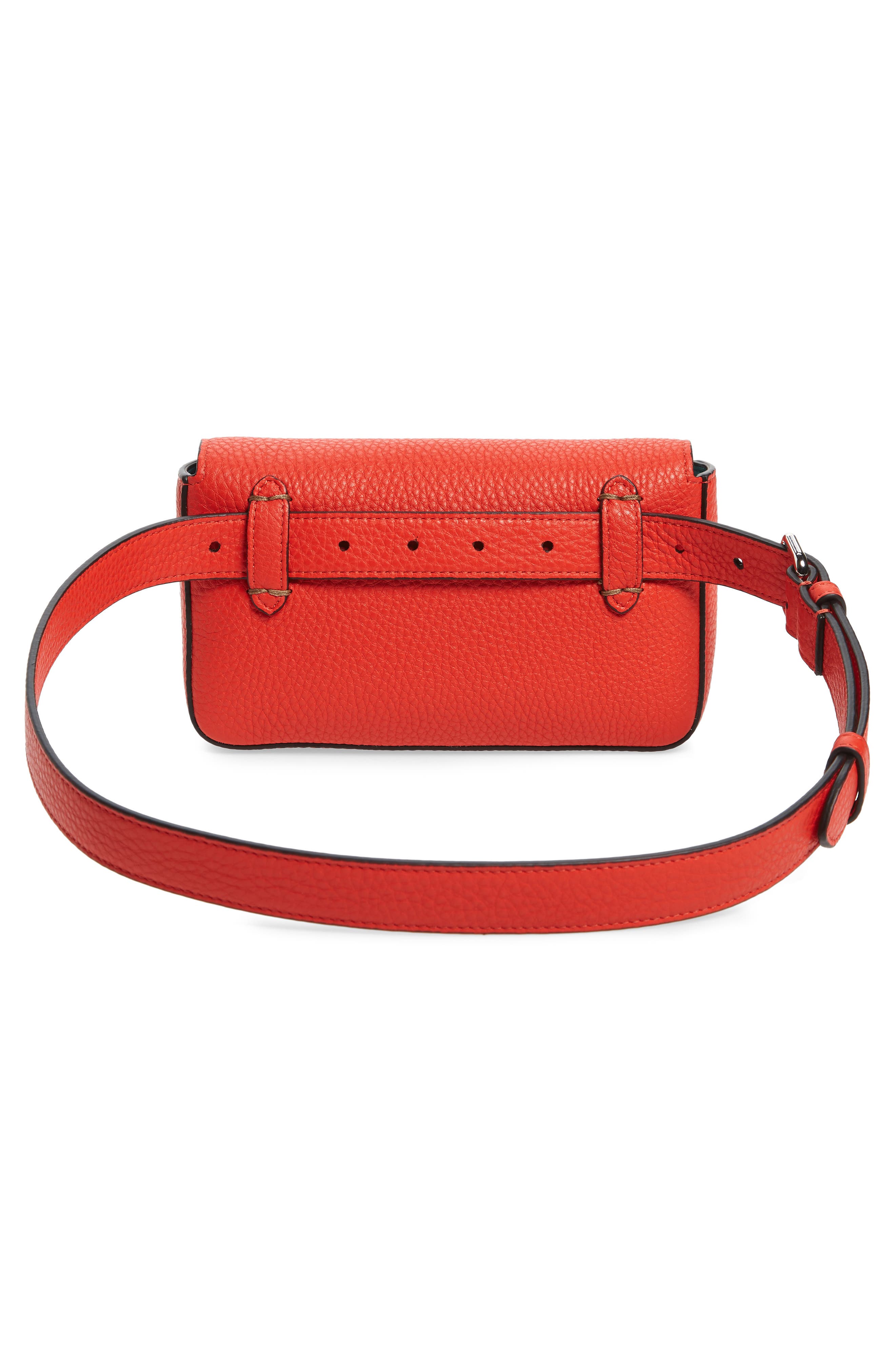 Fendi Leather Belt Bag, Alternate, color, 