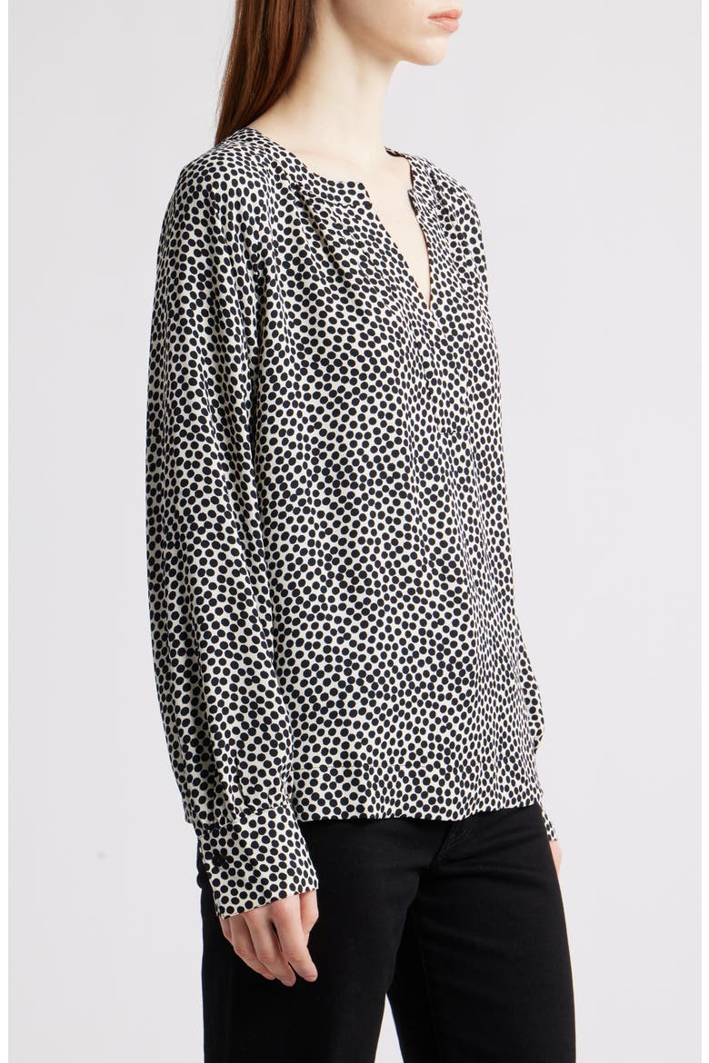 Spotted Around Long Sleeve Top, Alternate, color, BLACK MULTI