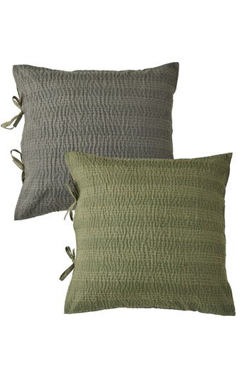 MELANGE HOME MELANGE HOME KANTHA SET OF 2 REVERSIBLE COTTON SHAMS 