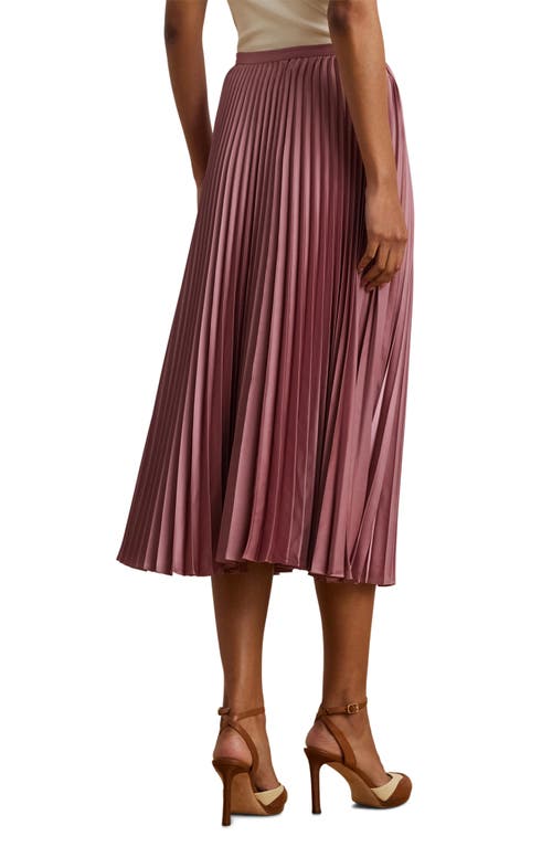 RALPH LAUREN LAUREN RALPH LAUREN PLEATED CHARMEUSE MIDI SKIRT 