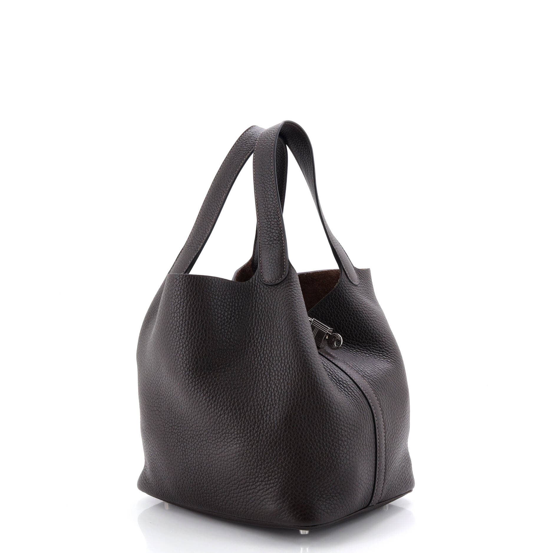Picotin Lock Bag Clemence MM, Alternate, color, Brown