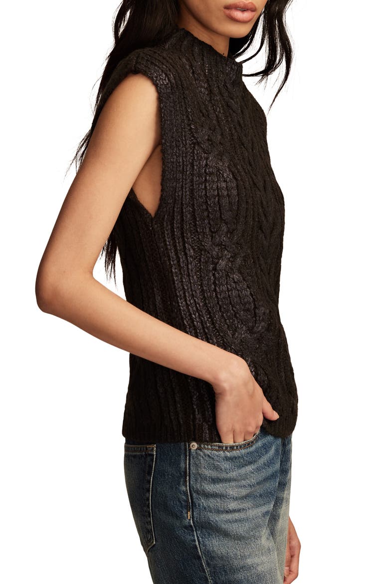 Metallic Sweater Vest, Alternate, color, OCEAN DEEP