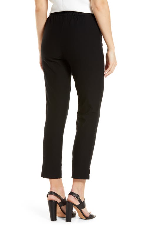Ming Wang Studio Pull-on Crepe Pants In Black