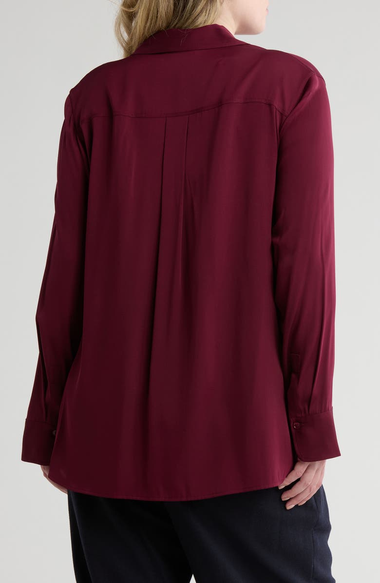 Slim Fitted Button Front Blouse