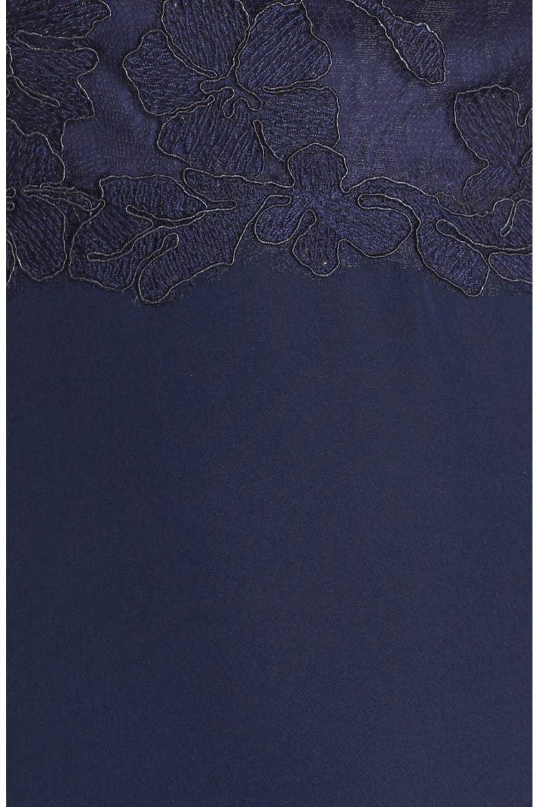 Embroidered Lace Gown, Alternate, color, ROYAL NAVY
