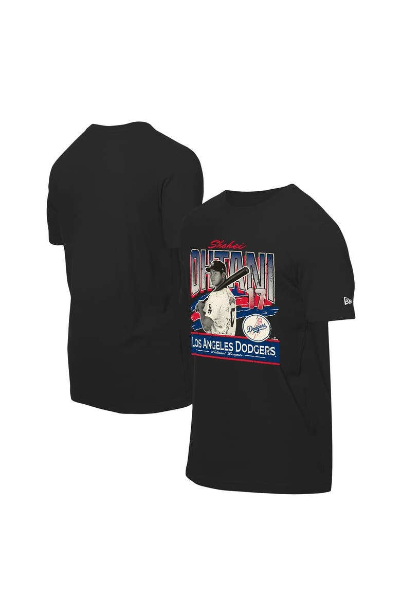 New Era Men's New Era Shohei Ohtani Black Los Angeles Dodgers Batter Up T-Shirt, Main, color, Black