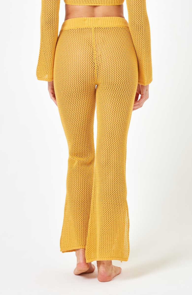 LSPACE Los Cabos Open Stitch Cover-Up Sweater Pants, Alternate, color, Sunshine