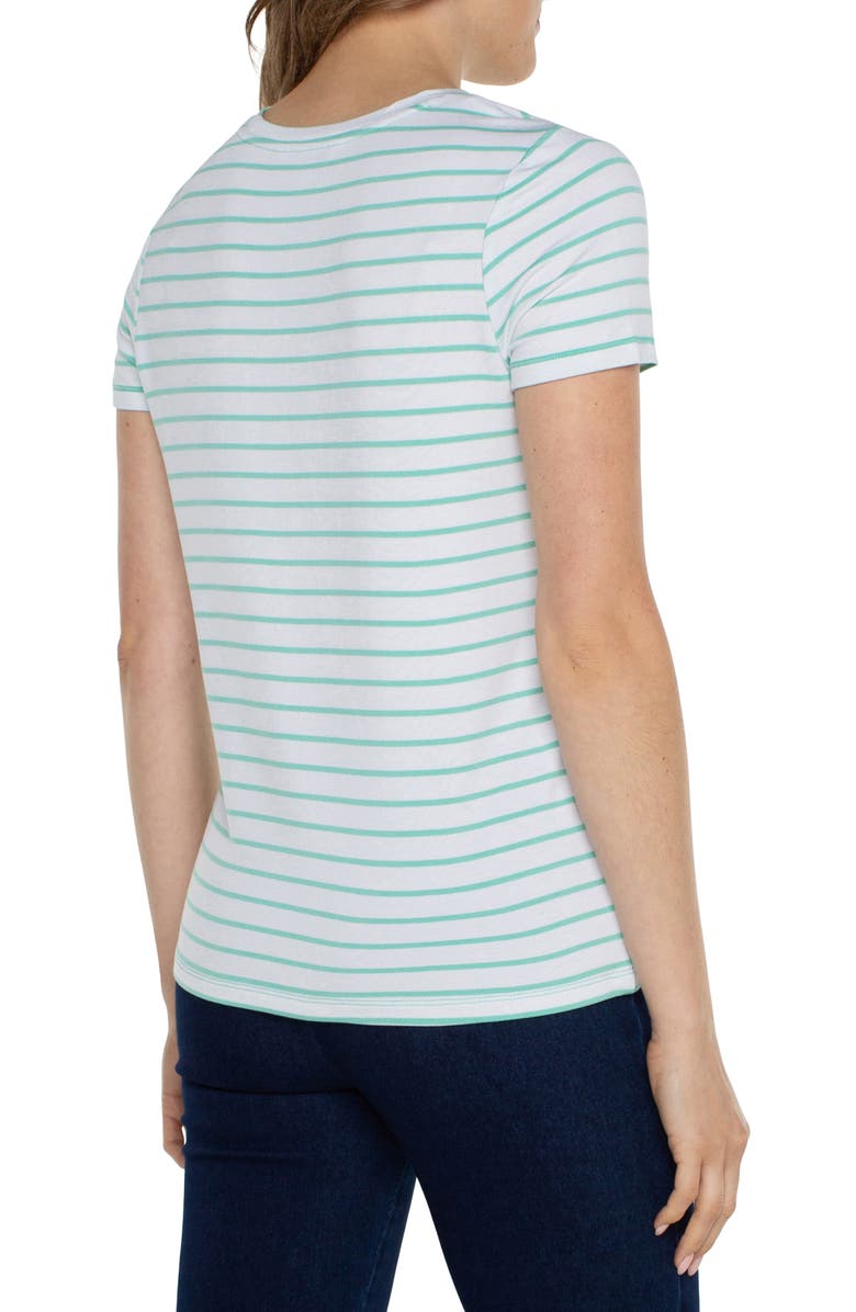 Liverpool Stripe French Terry T-Shirt, Alternate, color, Wht W Mint Strp