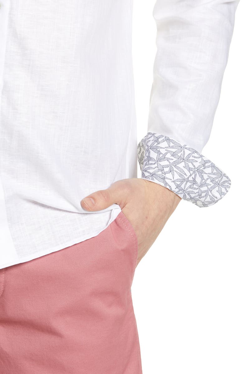 Ted Baker London Emuu Slim Fit Linen Shirt, Alternate, color, 