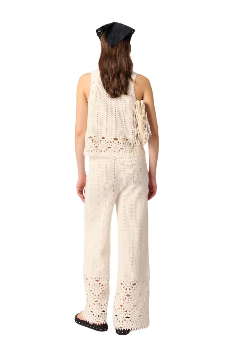 maje Crochet vest top, Alternate, color, 