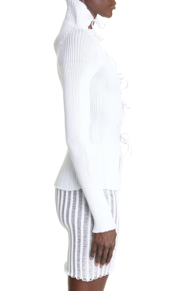 A. Roege Hove Emma Ribbed Cotton Blend Cardigan, Alternate, color,