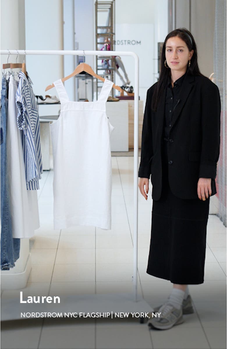 Taped Cutwork Tank Linen Minidress, sales video thumbnail