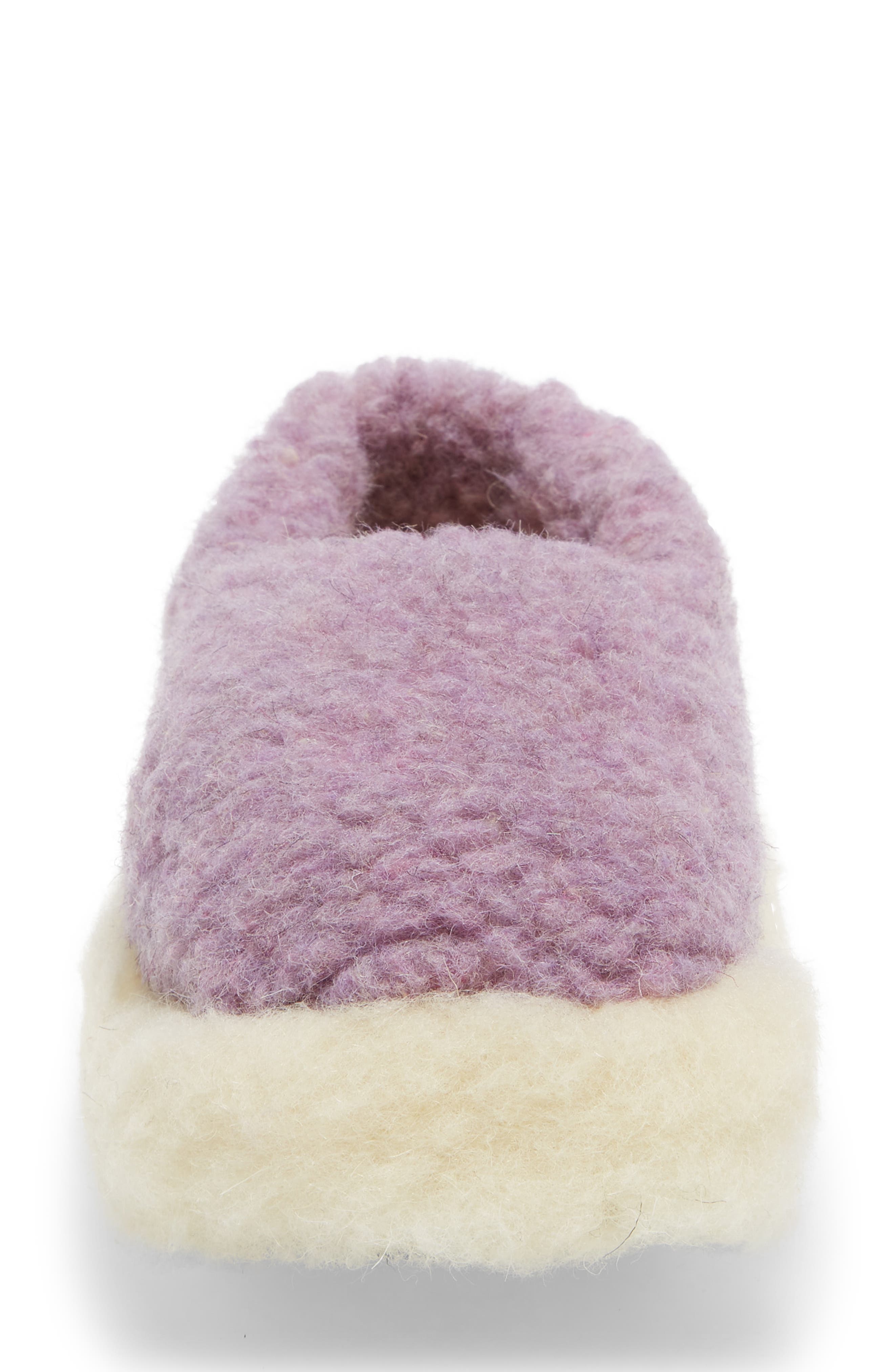 SHIP BY THE SEA Sheep by the Sea Siberian Unisex Wool Slipper, Alternate, color, Lilac