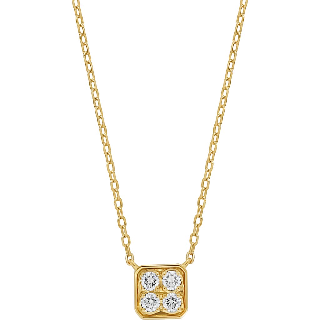 Bony Levy Florentine 18k Yellow Gold Diamond Square Pendant Necklace In Gold