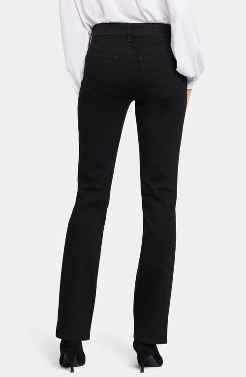 Nydj Marilyn Waist Match Straight Leg Jeans In Black