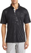 Swannies Brock Doodle Print Piqué Performance Golf Polo