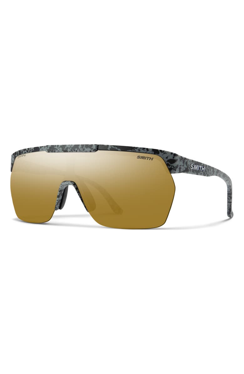 Smith XC 138mm ChromaPop<sup>™</sup> Polarized Oversize Shield Sunglasses, Alternate, color, Matte Gray Marble / Bronze