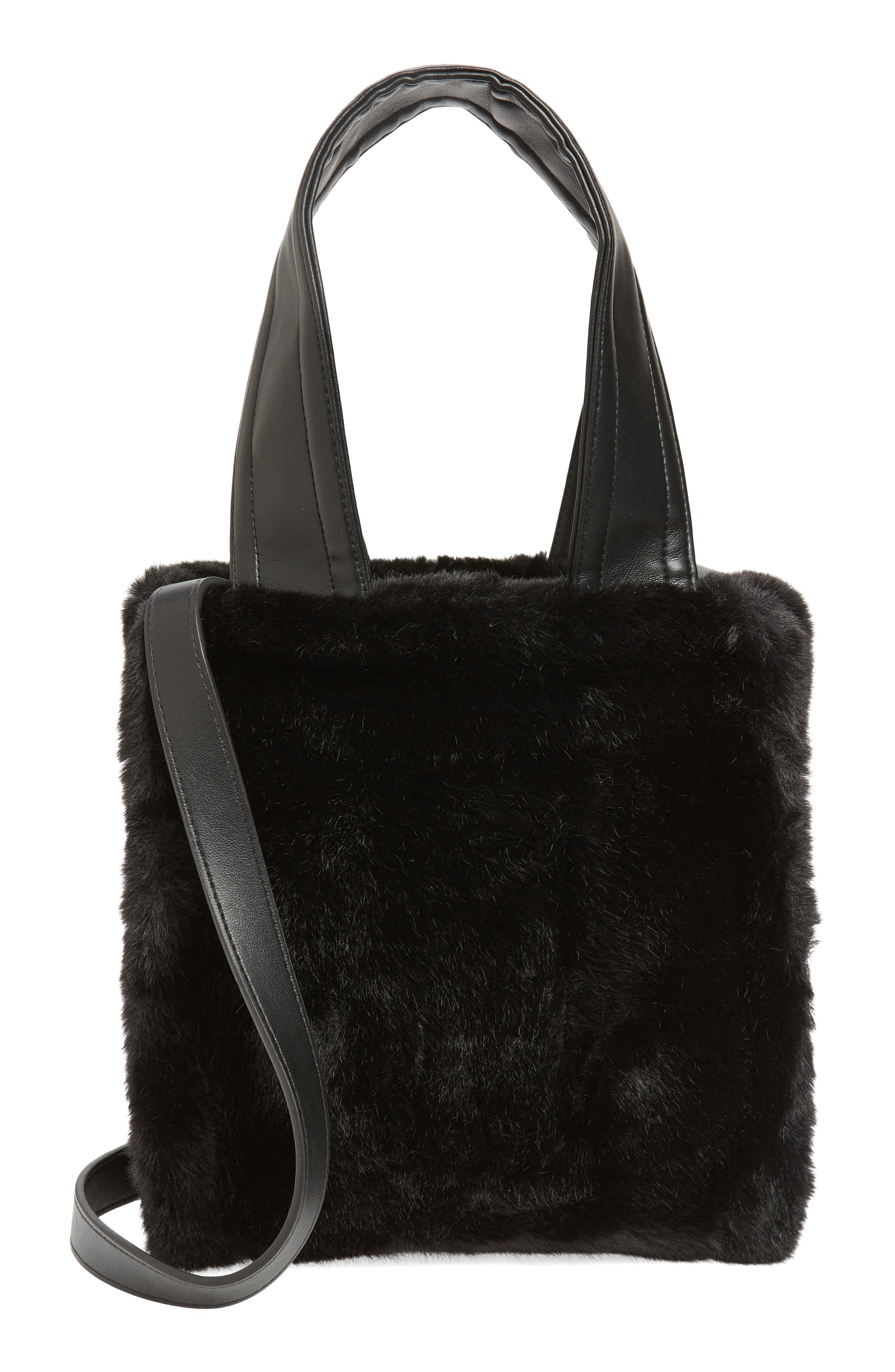 Stand Studio Lisetnis Faux Fur Tote, Main, color, 
