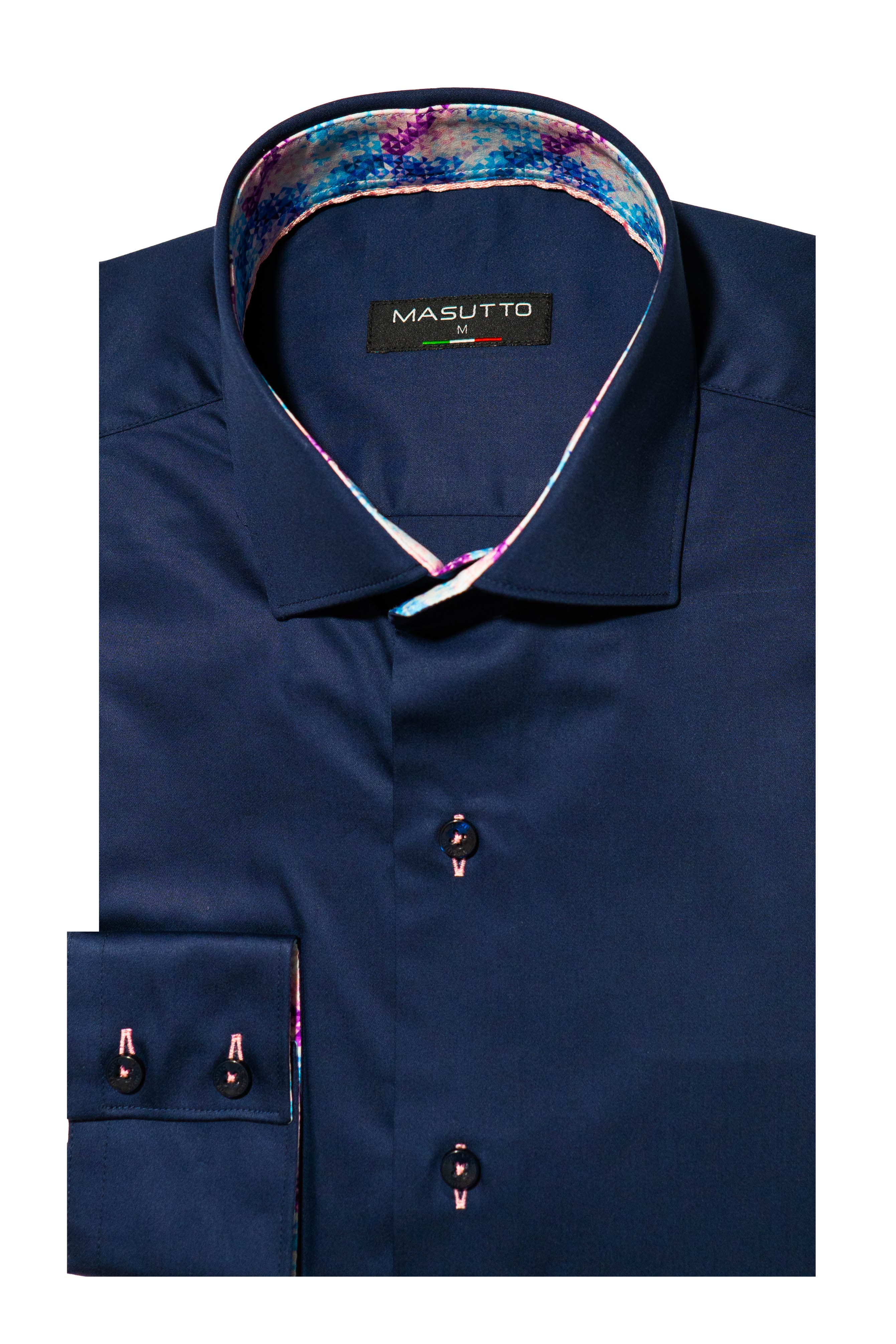 Monaco Solid Button-Up Long Sleeve Shirt - image 2