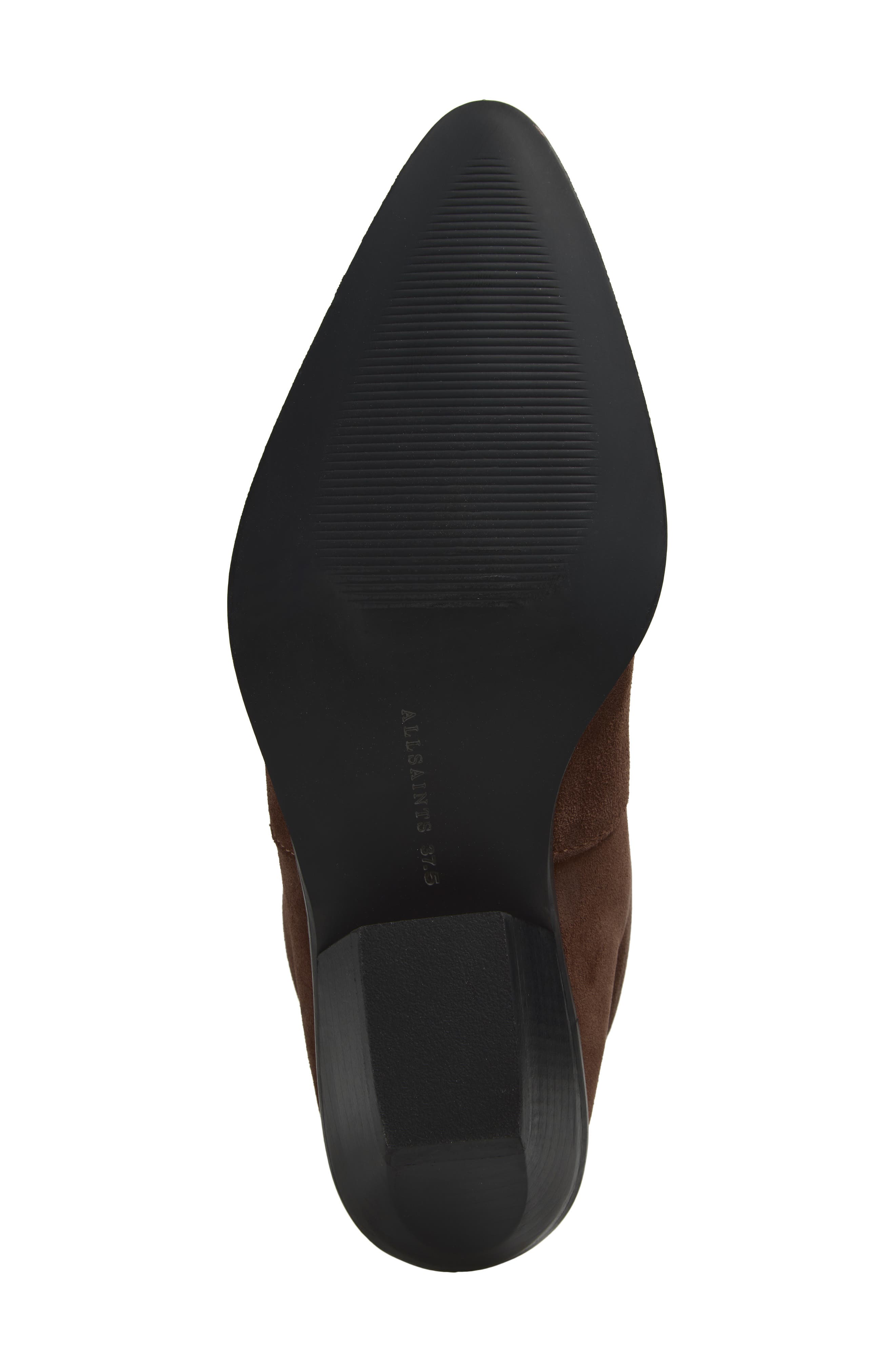Freya Leather Western Boot, Alternate, color, DARK BROWN