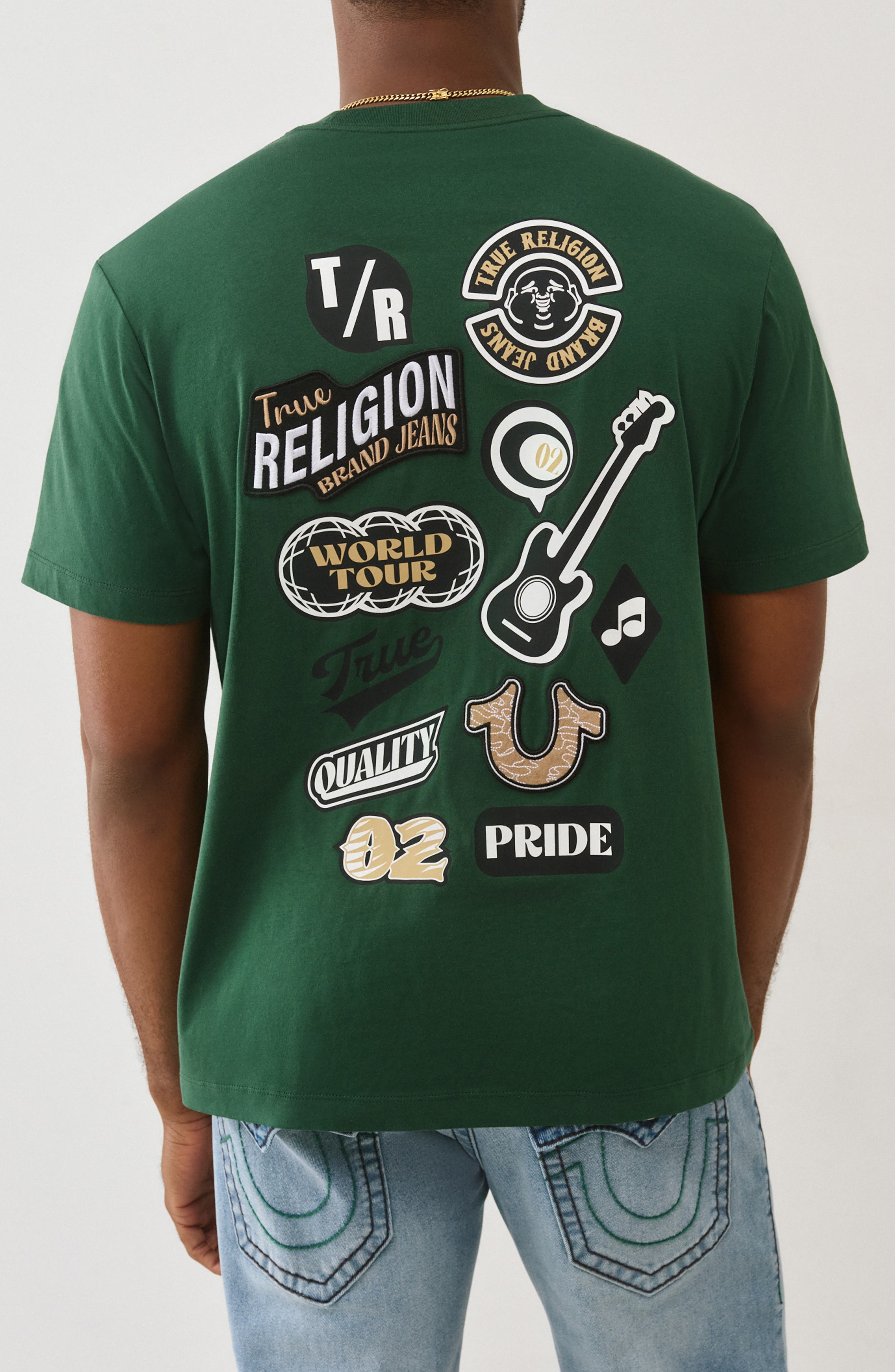 Embroidered Patch Graphic T-Shirt - image 2