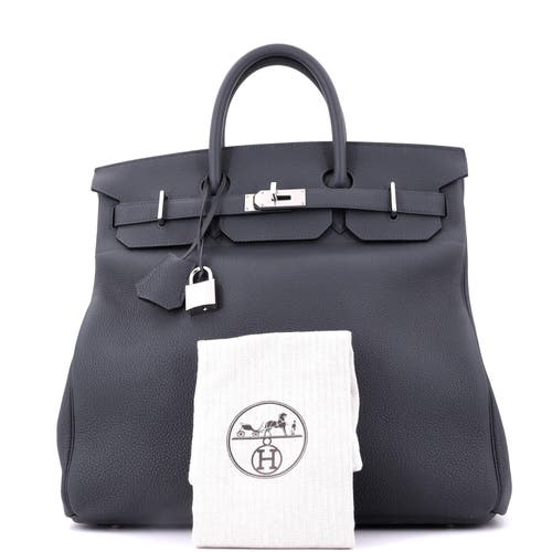 Pre-owned Hermes Hermes Hac Birkin Bag Grey Togo With Palladium Hardware 40 In Gray