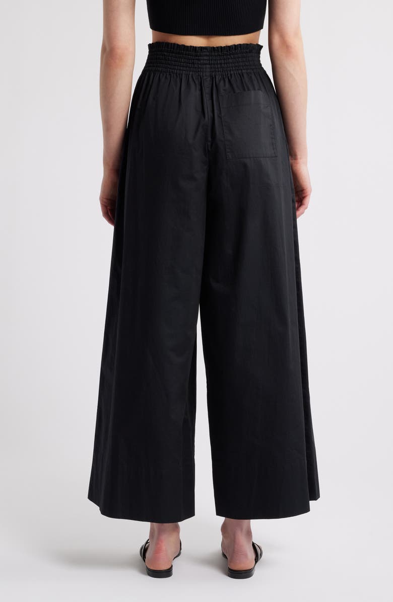 Solid & Striped Twyla Wide Leg Cotton Pants, Alternate, color, Noir