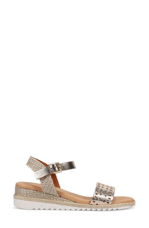 Sesto Meucci Zammy Perforated Wedge Sandal In Platino