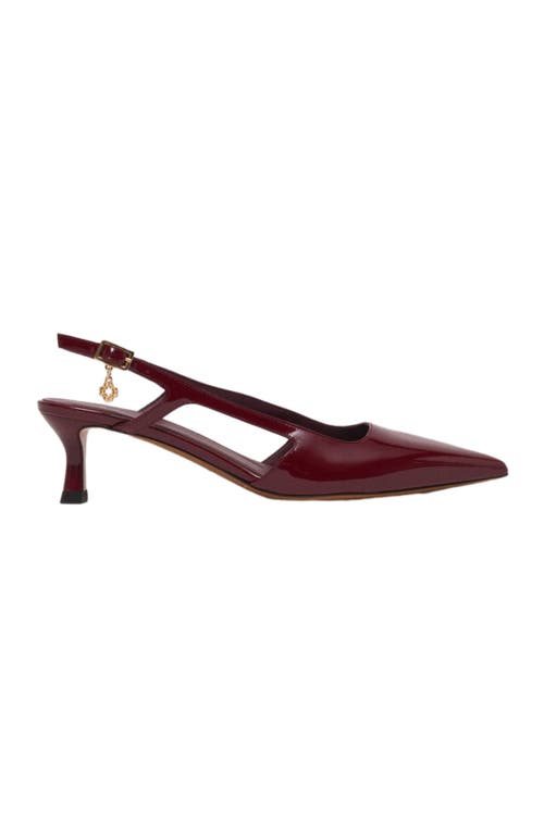 Maje Slingback Pumps In Burgundy