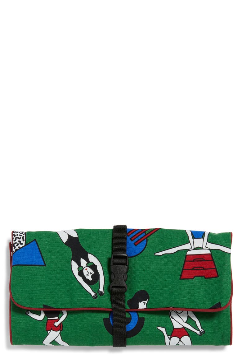 OhhLaLa Home Roll Toiletry Pouch, Main, color, GREEN