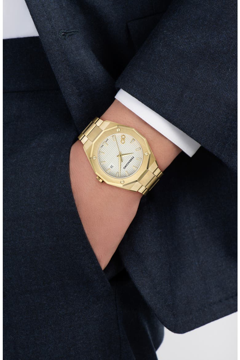 Edge Chronograph Bracelet Watch, 40mm, Alternate, color, YELLOW GOLD