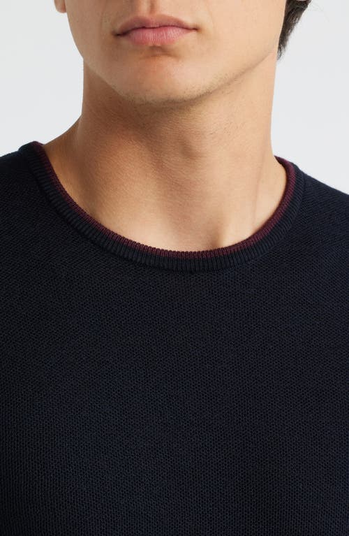 Jack Victor Belvedere Tipped Merino Wool Sweater In Blue