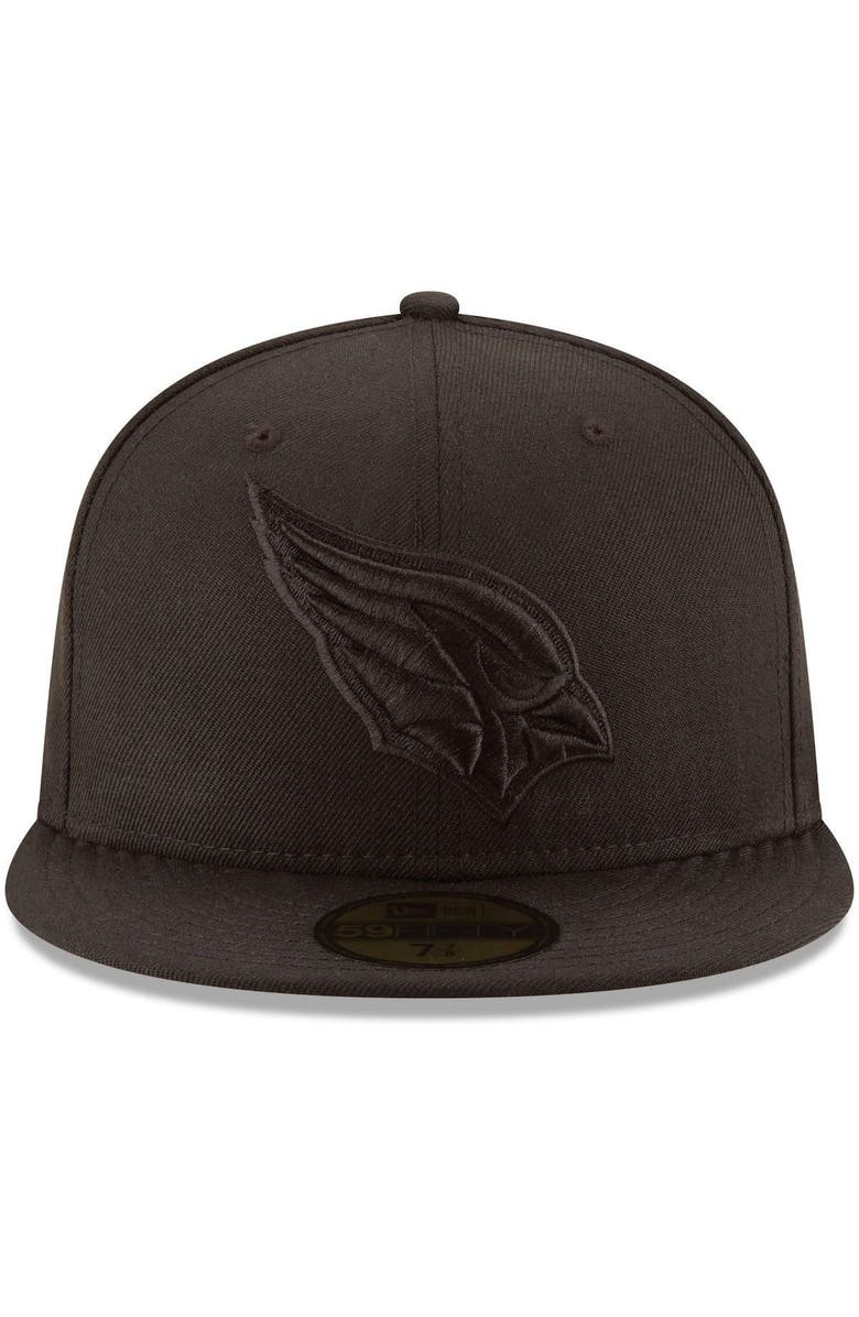 New Era Men's New Era Arizona Cardinals Black on Black 59FIFTY Fitted Hat, Alternate, color,