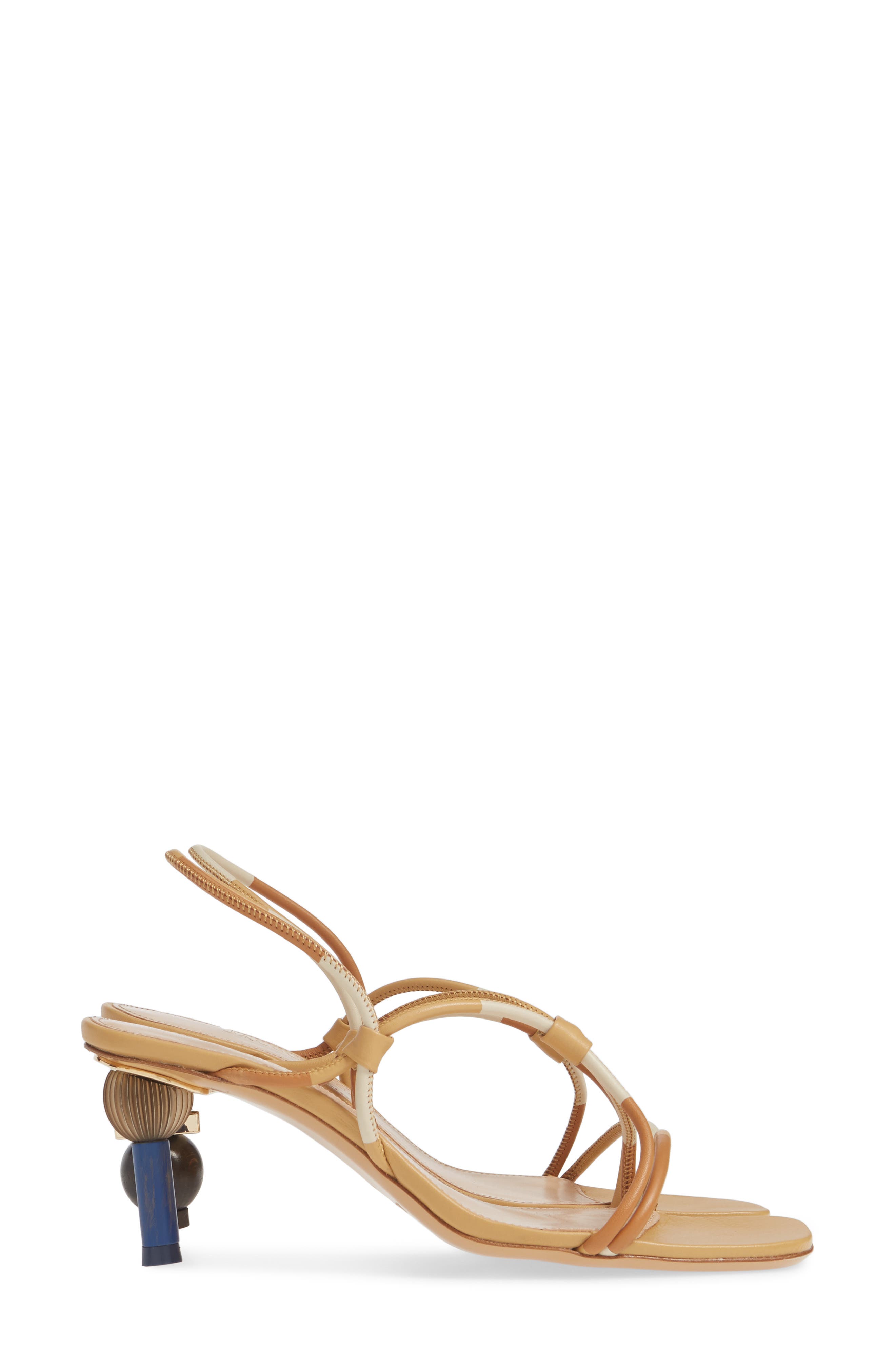 Les Sandales Olbia Sandal, Alternate, color, MULTI BEIGE LEATHER