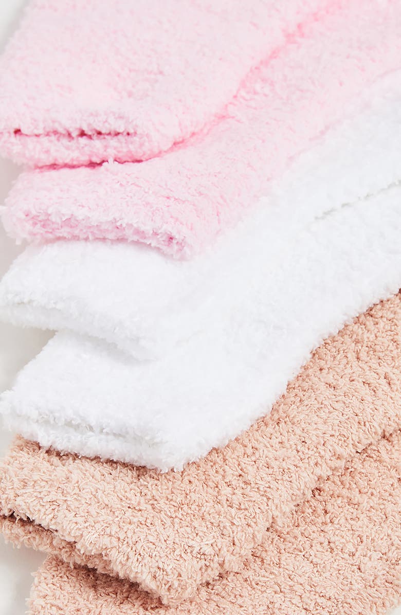 Stems 3-Pack Lounge Ankle Socks, Alternate, color, Dusty Rose