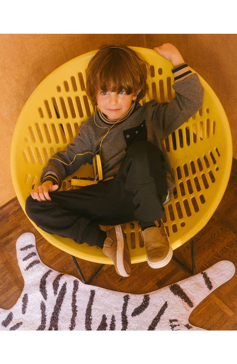 Deux par Deux Little Boy's Fleece Sweatpants With Pockets Black, Alternate, color, 