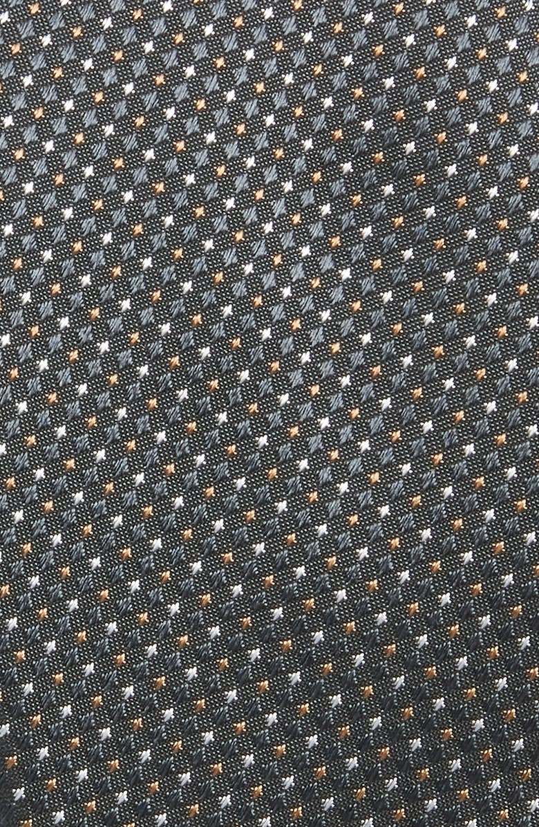 BOSS Silk Blend Jacquard Tie, Alternate, color, Black