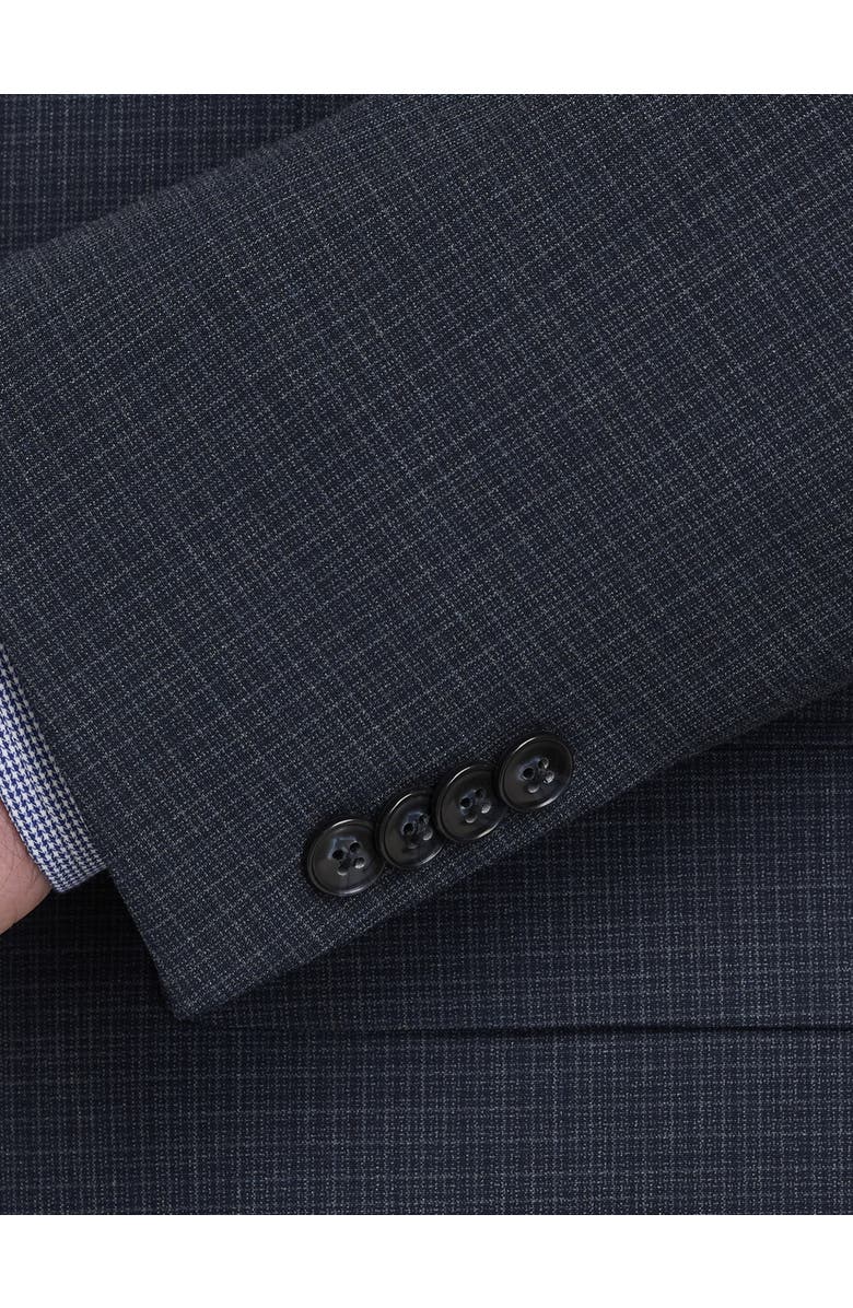 Michael Kors Big & Tall Textured Suit Jacket, Alternate, color, Blue