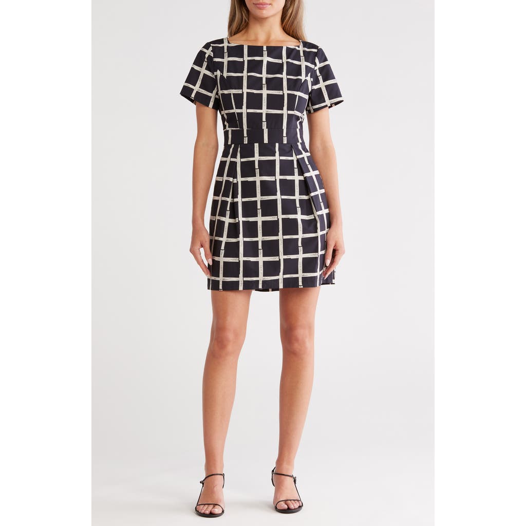French Connection Funnel Neck Cotton Minidress In Black